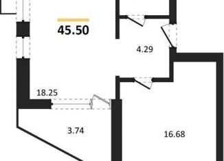 Продам однокомнатную квартиру, 45.5 м2, Воронеж, набережная Чуева, 7, Железнодорожный район