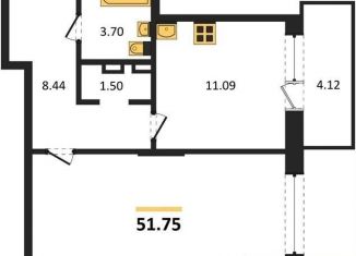 Продается 1-ком. квартира, 51.8 м2, Воронеж, Центральный район, улица Берёзовая Роща, 1С