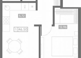 Продаю 1-комнатную квартиру, 46.5 м2, Ростовская область, Чувашский переулок, 13/123