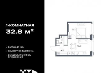 Продаю 1-ком. квартиру, 32.8 м2, Москва