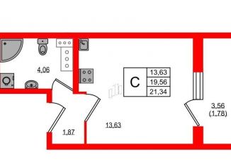 Продается квартира студия, 21.3 м2, Санкт-Петербург, муниципальный округ Финляндский, проспект Маршала Блюхера, 9к2