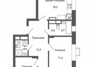 Продам 3-комнатную квартиру, 82.3 м2, Воронеж