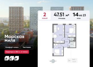 Продажа 2-ком. квартиры, 47.5 м2, Санкт-Петербург