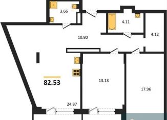 2-ком. квартира на продажу, 82.5 м2, Воронеж, Коминтерновский район, Электросигнальная улица, 9Ак2