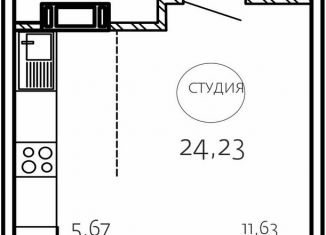 Продажа квартиры студии, 24.2 м2, Челябинская область