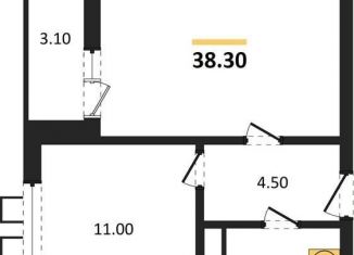 Однокомнатная квартира на продажу, 38.3 м2, Воронеж, улица Шишкова, 140Б/6, Центральный район