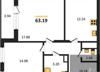 Продается 2-комнатная квартира, 63.2 м2, Воронежская область