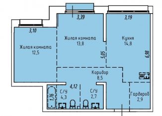 2-ком. квартира на продажу, 60.5 м2, Иркутск, Правобережный округ, Култукская улица, 16