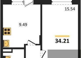 Продам 1-ком. квартиру, 34.2 м2, Воронеж, Советский район