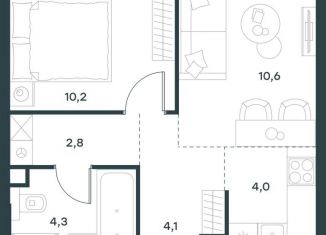 Продается 2-комнатная квартира, 36 м2, Москва, Профсоюзная улица, 2/22