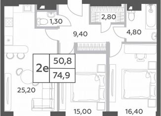 Продается 3-ком. квартира, 74.9 м2, Москва, ЖК Вилл Тауэрс, проспект Генерала Дорохова, вл1к1