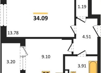 Продам однокомнатную квартиру, 34.1 м2, Воронеж, Советский район, Острогожская улица, 164