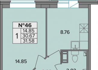 Продам 1-ком. квартиру, 31.6 м2, посёлок Шушары