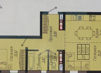 2-ком. квартира на продажу, 51.6 м2, Краснодар, улица имени Генерала Корнилова, 9А, ЖК Облака