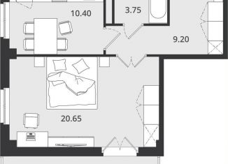 Продается 1-комнатная квартира, 46.2 м2, Архангельск, Ломоносовский округ