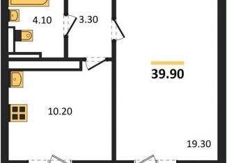 Продается однокомнатная квартира, 39.9 м2, Воронеж, улица Шишкова, 140Б/16