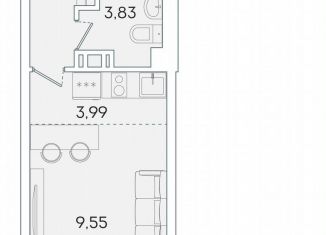 Квартира на продажу студия, 20.4 м2, Мурино, Графская улица, 6к1