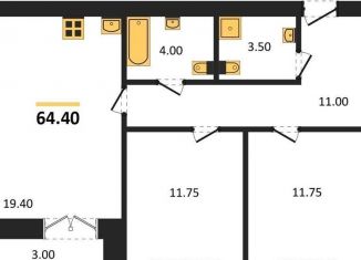 Продается 2-комнатная квартира, 64.4 м2, Новосибирск, метро Речной вокзал, улица Кирова, 342