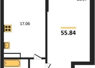 Продаю однокомнатную квартиру, 55.8 м2, Воронеж, Московский проспект, 132, Центральный район