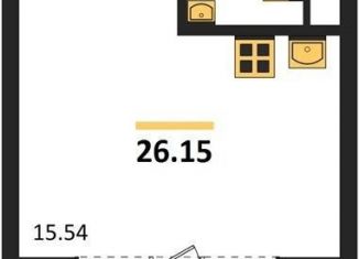 Продажа квартиры студии, 26.2 м2, Воронеж, набережная Чуева, 7