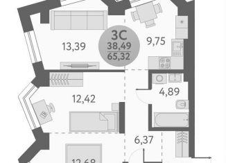 3-ком. квартира на продажу, 65.3 м2, Новосибирск