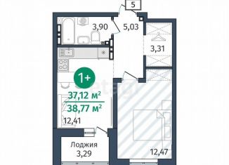 Продам однокомнатную квартиру, 37 м2, деревня Дударева