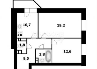 Двухкомнатная квартира на продажу, 57.6 м2, Новосибирская область, улица Фрунзе, 20