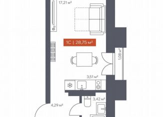 Продажа квартиры студии, 28.8 м2, Томск, Красноармейская улица, 144