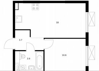 Продаю 1-ком. квартиру, 36.2 м2, Москва, район Текстильщики