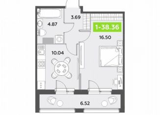 Продажа 1-ком. квартиры, 38.4 м2, Санкт-Петербург, Московский район