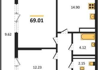 Продам двухкомнатную квартиру, 69 м2, Воронеж, Центральный район, Московский проспект, 132