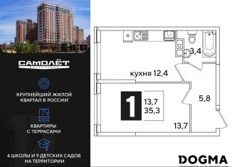 Продается 1-ком. квартира, 35.3 м2, Краснодарский край