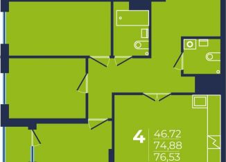 1-ком. квартира на продажу, 76.5 м2, Уфа, Ленинский район, проспект Дружбы Народов, 49