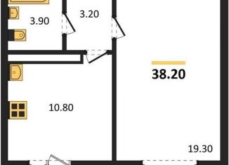 Продаю 1-ком. квартиру, 38.2 м2, Воронеж, улица Шидловского, 28