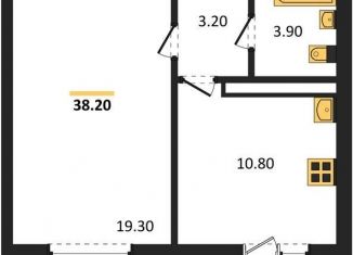 Однокомнатная квартира на продажу, 38.2 м2, Воронеж, улица Шидловского, 28