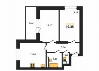 Продаю 2-ком. квартиру, 49.4 м2, Воронеж, Транспортная улица, 58