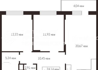 Продаю 2-ком. квартиру, 65.4 м2, Рязань, микрорайон Октябрьский городок, с50