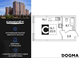 Продается квартира студия, 23 м2, Краснодар, Прикубанский округ