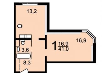 Продам 1-ком. квартиру, 40.9 м2, Москва, улица Льва Яшина, 5к2, район Некрасовка