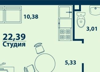 Продам однокомнатную квартиру, 22.4 м2, Уфа, Ленинский район