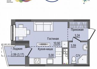 Продается квартира студия, 24.3 м2, Ижевск, Первомайский район, жилой комплекс Рио, 2