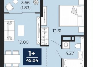 Продается 1-ком. квартира, 45 м2, Тюмень, Ленинский округ