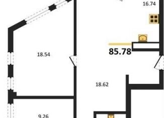 Продаю 3-ком. квартиру, 85.8 м2, Воронеж, набережная Чуева, 7