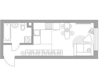 Квартира на продажу студия, 25.4 м2, Москва, метро Нагатинская, Каширское шоссе, 1