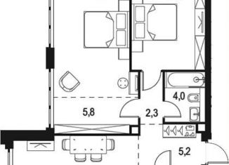 Продам трехкомнатную квартиру, 72 м2, Москва, метро Кожуховская, Южнопортовая улица, 28Ас17