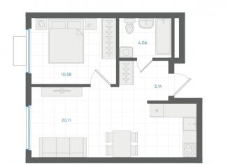 Продажа однокомнатной квартиры, 37.7 м2, Екатеринбург, Ленинский район