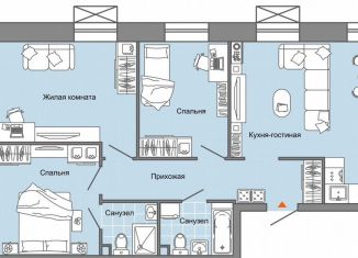 Продается 4-комнатная квартира, 84 м2, село Первомайский, ЖК Знак, улица Строителя Николая Шишкина, 11/4