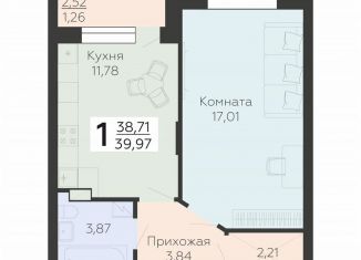 Продается 1-комнатная квартира, 40 м2, Воронеж, улица Независимости, 78, Коминтерновский район