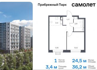 1-комнатная квартира на продажу, 36.2 м2, Московская область, жилой комплекс Прибрежный Парк, к6.1