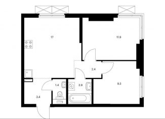 Продажа двухкомнатной квартиры, 48.3 м2, Москва, жилой комплекс Руставели 14, к2.7, Бутырский район